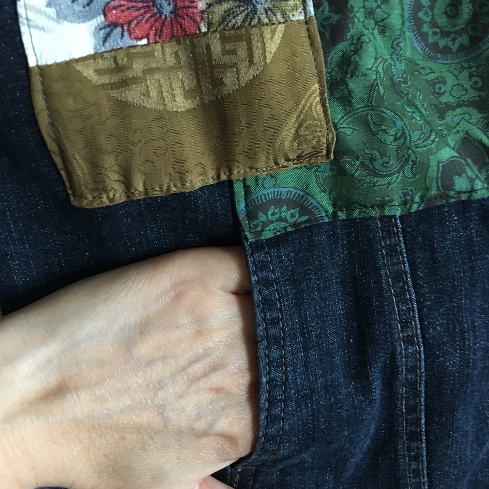 Designed Jennifer Fleming Jean Patch Jacket-Sz M - image 6